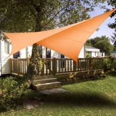 Square waterproof sun canopy - terracotta